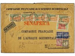 CAMERUN. 1947. Large Envelope Sent Airmail To MARSEILLE Franked 50c. + 2fr(5) Views With A Further Block Of Ten On Rever - Otros & Sin Clasificación