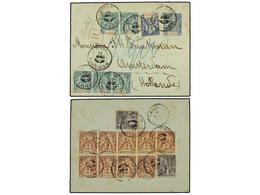MARTINICA. 1893. ST. PIERRE A HOLANDA. Entero Postal De 15 Cts. Azul Con Franqueo Adicional De 1 Cto. Negro (2), 2 Cts. - Other & Unclassified