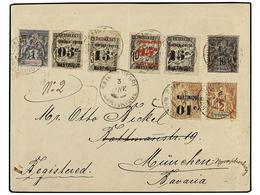 MARTINICA. 1897. Registered Envelope To Munich Franked 1c., 2c. & 10c. ´Sage´; ´01c´ On 2c, Together With Imperf 10c., 1 - Otros & Sin Clasificación