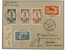 MARRUECOS FRANCES. 1923. RABAT A SUIZA. Carta Certificada, Al Dorso Llegada. - Altri & Non Classificati