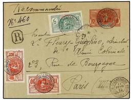 SENEGAL. 1913. CUAGADOUGOU A FRANCIA. Entero Postal De 10 Cts. Rojo Con Franqueo Adicional De 5 Cts. Verde Y 10 Cts. Roj - Altri & Non Classificati