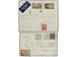 TUNEZ. 1923-30. Carta Y Tarjeta Postal Tasadas A La Llegada Con Sellos De Túnez. - Altri & Non Classificati