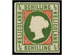 * HELIGOLAND. Mi.1II. 1868. 1/2 S. Green And Rose, Type II. VERY FINE. Michel.1.000€. - Autres & Non Classés