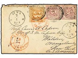 ALEMANIA ANTIGUOS ESTADOS: TOUR Y TAXIS. 1866. Cover Franked With Thurn & Taxis 3 Sgr. Bistre And Pair 5 Sgr. Lilac (Mi - Otros & Sin Clasificación