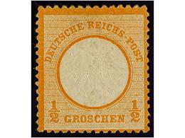 * ALEMANIA. Mi.3. 1872. 1/2 Gr. Orange. Original Gum. Fresh Colour. Michel.1.300€. - Otros & Sin Clasificación