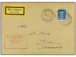 ALEMANIA. 1927. Air Cover To ESSEN Franked 25 Pf. International Labour Office Overprint, Cancelled DUSSELDORF FLUGPLATZ - Other & Unclassified