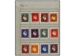 ° ALEMANIA. Ed.9/14. 1943. PROPAGANDA STAMPS. II WORLD WAR. LIQUIDATION OF EMPIRE. Complete Sets Of 84 Stamps Tied By Pu - Autres & Non Classés