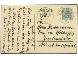 ESPAÑA. 1911. AGADIR To GERMANY. German Green Postal Stationery Card With KAIS DEUTCHSTE/ MARINE/ SCHIFFSPOST  Cancel. - Other & Unclassified