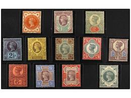 GRAN BRETAÑA. 1887-92. Complete Set 1/2 To 1 Sh. Well Centered (12 Values). FINE. Cat. 657£. - Altri & Non Classificati