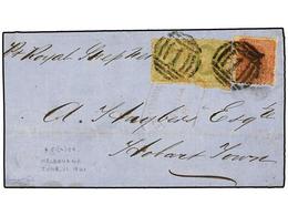 AUSTRALIA. 1861 (June 11). VICTORIA. Cover Endorsed ´per Royal Shepherd´ To HOBART TOWN (Tasmania) Franked By 1860 1d. Y - Other & Unclassified