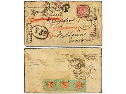 AUSTRALIA. 1909. EAST LONDON (South Africa) To VICTORIA (Australia). Franked By Cape Of Good Hope 1 P. Red Stamp. Taxed - Andere & Zonder Classificatie