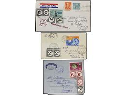BARBADOS. 1951-68. Three Covers From Grenada, Barbados And USA Taxed With Barbados Postage Due Stamps. - Otros & Sin Clasificación