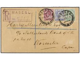 CABO DE BUENA ESPERANZA. 1933. MASERU To WORCESTER. 1/2 D. Green, 2 1/2 D. Blue And 3 D. Purple Arrival On Reverse. - Other & Unclassified