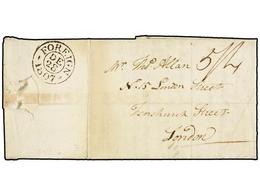 GIBRALTAR. 1807. GIBRALTAR To LONDON. Charged ´5/4´ (double Packet Rate) With London FOREIGN Backstamp But No GIBRALTAR - Other & Unclassified
