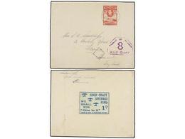 COSTA DE ORO. 1941 (10 Septiembre). GOLD COAST To LONDON. 1 1/2 D. Red On Reverse Very Scarce Blue GOLD COAST/SPITFIRES - Andere & Zonder Classificatie