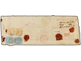 INDIA INGLESA. 1869. AURUNGABAD To HYDERABAD. Registered Cover Franked With 1/2 Anna Blue (2) And  2 Anna Orange (2). Li - Altri & Non Classificati