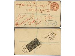 ESTADOS INDIOS: HAIDERABAD. Sg.14d (2). (1900 CA.). 1/2 Anna Red Envelope Uprated With 1 Anna Black (2) On Back Of The C - Other & Unclassified