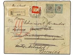 KENIA. 1930. DARESSALAM To ITALY. 5 Cents. And 50 Cents. Redirected To GERMANY With Italian Stamp Of 1,75 Liras Orange. - Altri & Non Classificati