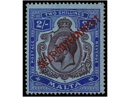 ** MALTA. Sg.111. 1922. 2 Sh. Purple And Blue. Stanley Gibbons.250£. - Otros & Sin Clasificación