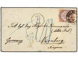 RHODESIA. Sg.46. 1897. BULABAYO To GERMANY. 6 P. Lilac And Rose. Taxed With 5 Cts. Arrival Cds. On Back. - Other & Unclassified