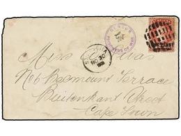 SANTA HELENA. 1901. PRISONERS OF WAR. Two Covers To LONDON And CAPE TOWN Franked With 1 D. Stamp Stains. - Otros & Sin Clasificación