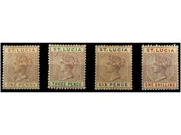 * SANTA LUCIA. Sg.39/42. Complete Set. Die I, Original Gum. Stanley Gibbons.225£. - Otros & Sin Clasificación