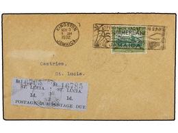 SANTA LUCIA. 1932. KINGTON (Jamaica) To ST. LUCIA. 1/2 D. Green Taxed With St. Lucia 1 D. Black On Blue (2) Postage Due - Other & Unclassified