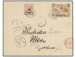 SEYCHELLES. Sg.17. 1897. SEYCHELLES To GERMANY. 18 Cents. On 30 Cents. Envelope Uprated With 12 Cents. On 16 Cts. Stamps - Andere & Zonder Classificatie