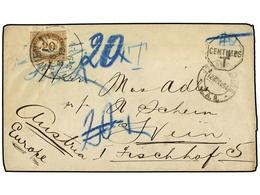 AFRICA DEL SUR. 1894. JOHANNESBURG To AUSTRIA. Unfranked Cover, Taxed On Arrival With Austrian 20 He. Stamp. - Altri & Non Classificati
