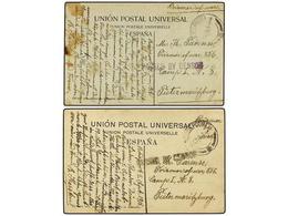 AFRICA DEL SUR. 1918. PRISONER´S OF WAR. 2 Cards From ROODEPOORT To PIETERMARITZBURG. - Altri & Non Classificati