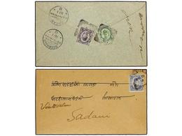 ZANZIBAR. 1913. TWO Covers To SADANI (German South-Africa) With 15 Cts. And 3+12 Cts. Frankings. - Autres & Non Classés