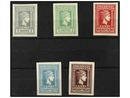 * GRECIA. Yv.4/8 S/d. 1912. SAMOS. Complete Set Imperforate, Hinged. Yvert.120€. - Andere & Zonder Classificatie