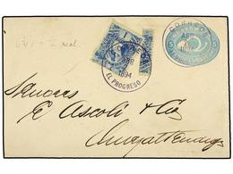 GUATEMALA. Sc.43. 1894. EL PROGRESO A SAN MARCOS. Sobre De 5 Cts. Azul Con Franqueo Adicional De 1 Ctvo. Azul Y 1/4 De S - Other & Unclassified