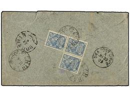 IRAN. 1903. CHIBAZ To LONDON. 12 Ch. Blue Registered, Arrival On Front. - Other & Unclassified