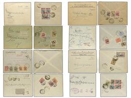 IRAN. 1928-32. AIR MAIL. Group Of 24 Complete Covers With INTERNAL FLIGHTS From TEHERAN, HAMADAN, SHIRAZ, BOUCHIR, KERMA - Other & Unclassified