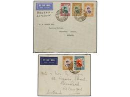 IRAN. 1929-30. ABADAN To GREAT BRITAIN. 2 AIR MAIL Covers. - Autres & Non Classés