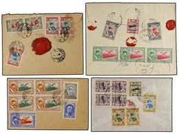 IRAN. 1930-36. AIR MAIL. Lot Of 6 Covers Colourfull Frankings. - Other & Unclassified