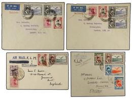 IRAN. 1934. AIR MAIL. 4 Covers To GREAT BRITAIN Send By K.L.M. Via BATAVIA. Scarce. - Autres & Non Classés