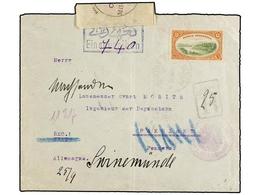 IRAK. 1914. BAGDAD To GERMANY. Franked With Turkish 2 1/2 P. Stamp. German Censor Mark And Label. - Altri & Non Classificati