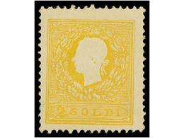 (*) ITALIA ANTIGUOS ESTADOS: LOMBARDO-VENECIA. Sa.28. 1858. 2 Soldi Amarillo. Sin Goma. MUY BONITO. Sassone.750 €. - Otros & Sin Clasificación