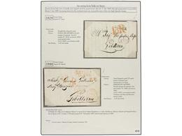 ITALIA. 1824-44. DOS Cartas De SAVONA Y GÉNOVA A GIBRALTAR. Circuladas Vía Antibes. - Other & Unclassified