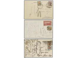 ITALIA. 1907-38. 7 Covers And Card With Swiss Postage Due Stamps. - Autres & Non Classés