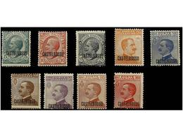 ** ITALIA: EGEO-CASTELLORIZO. Sa.1/9. 1922. Complete Set, Never Hinged. Sassone.600€. - Otros & Sin Clasificación