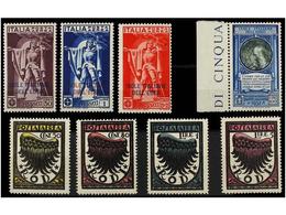 ** ITALIA: EGEO (Colonia Italiana). Sa.A 1/3, A 21, A 30/33. 1930-34. Complete Sets, Never Hinged. Sassone.265€. - Otros & Sin Clasificación