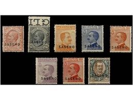 ** ITALIA: SASENO. Sa.1/8. 1923. SASENO. Complete Set, Never Hinged. Sassone.750€. - Otros & Sin Clasificación