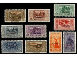 ** ITALIA: EGEO (Colonia Italiana). Sa.17/26. 1932. SCARPANTO. Complete Set, Never Hinged. Sassone.550€. - Autres & Non Classés