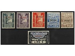 ** ERITREA. Sa.65/70. 1923. Complete Set, Never Hinged. Sassone.175€. - Other & Unclassified