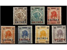 ** ERITREA. Sa.80/86. 1924. Complete Set, Never Hinged. Sassone.250€. - Other & Unclassified