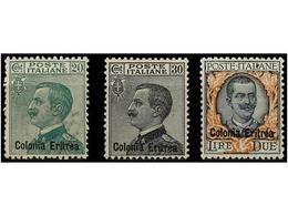 ** ERITREA. Sa.93/95. 1925. Complete Set, Very Well Centered, Never Hinged. Sassone.975€. - Other & Unclassified