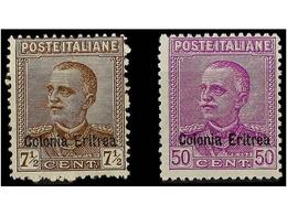 ** ERITREA. Sa.142/43. 1928-29. Complete Set, Never Hinged. Sassone.325€. - Altri & Non Classificati